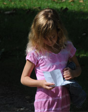 Reading email at camp
