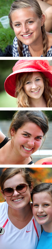 Girls at a christian summer camp in Western NC
