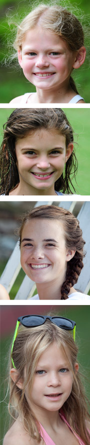 Girls at a christian summer camp in Western NC